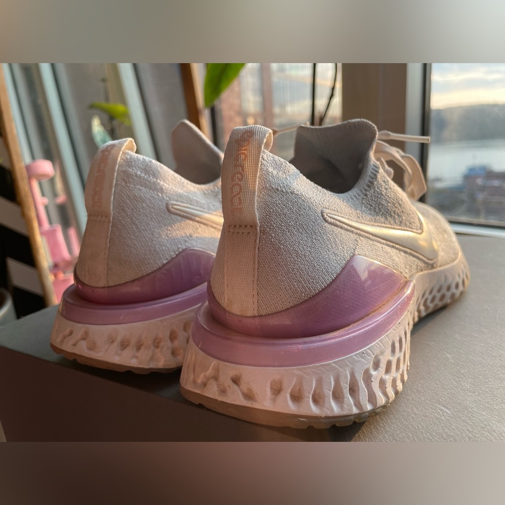 Nike Epic React Flyknit White Pink Foam BQ8927-101 - Picture 11 of 15